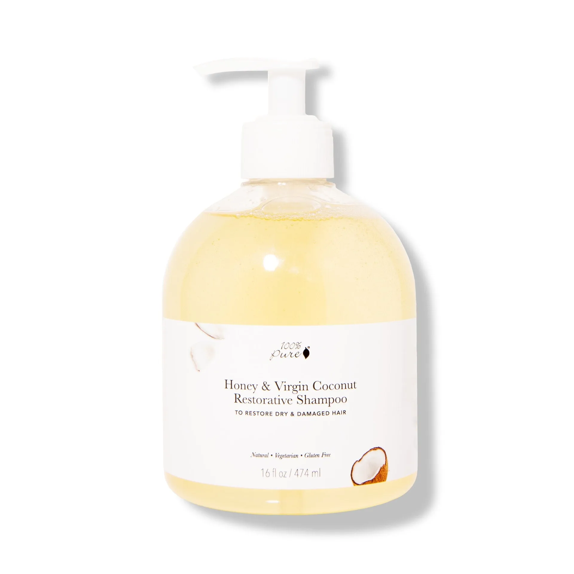 100% PURE - Honey & Virgin Coconut Restorative Shampoo