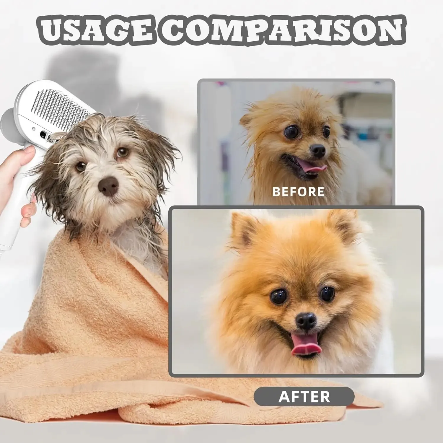 2-Gear Electric Pet Grooming Brush
