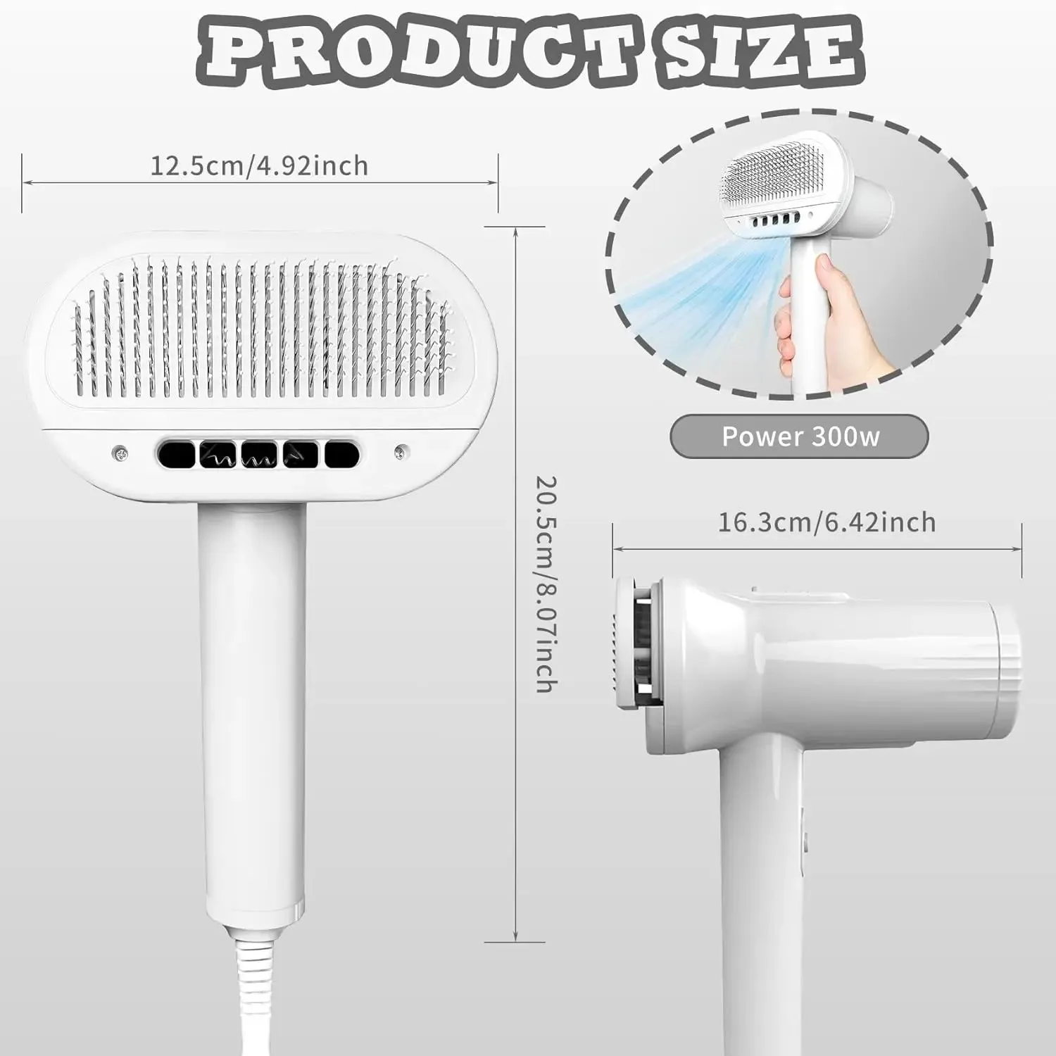 2-Gear Electric Pet Grooming Brush