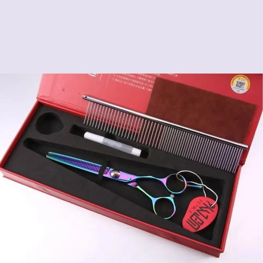 6.5 7.5 Inch Pet Dog Grooming Thinning&cutting Scissors Set Grooming Shears Set for Dogs