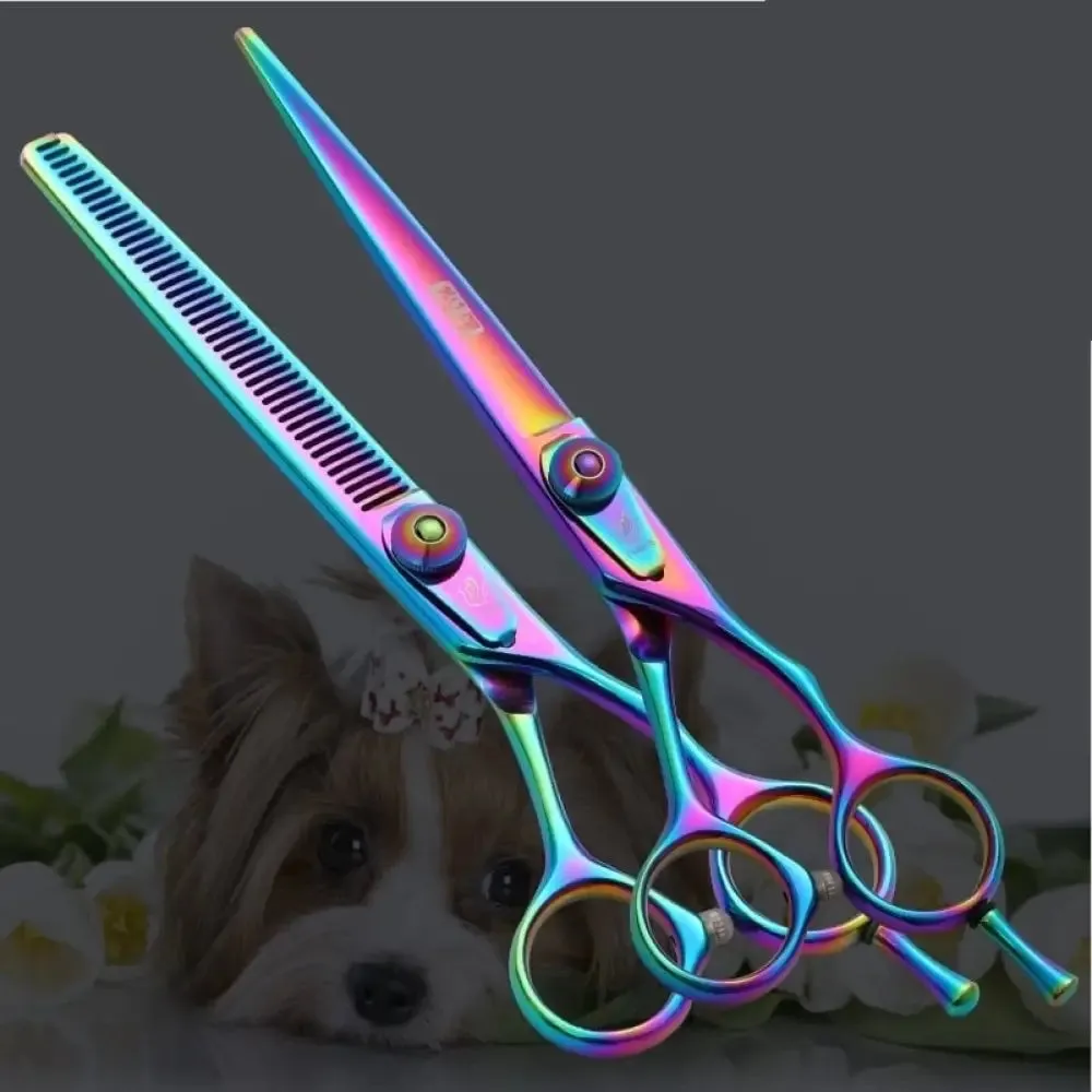 6.5 7.5 Inch Pet Dog Grooming Thinning&cutting Scissors Set Grooming Shears Set for Dogs
