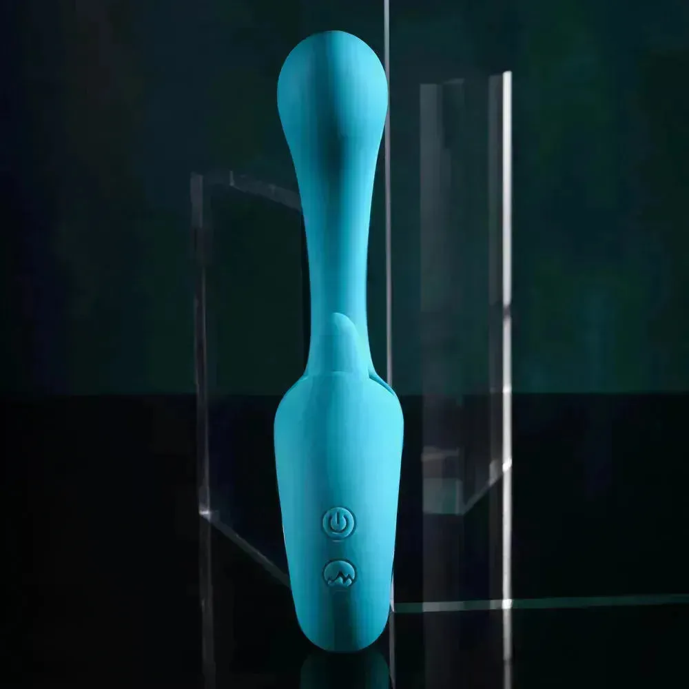 Evolved HOW MANY LICKS -  17.8 cm USB Rechargeable Vibrator with Flicking Stimulator