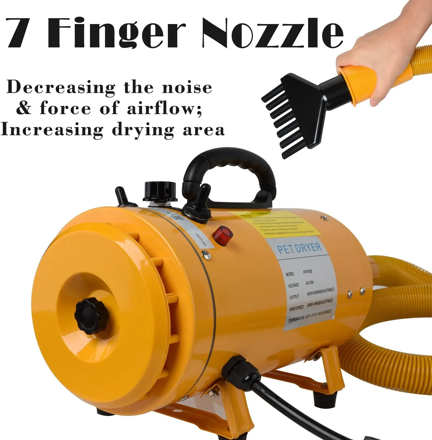 Free Paws Pet Grooming Dryer-Yellow