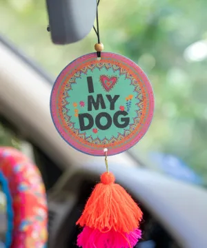 I Love My Dog Car Air Freshener