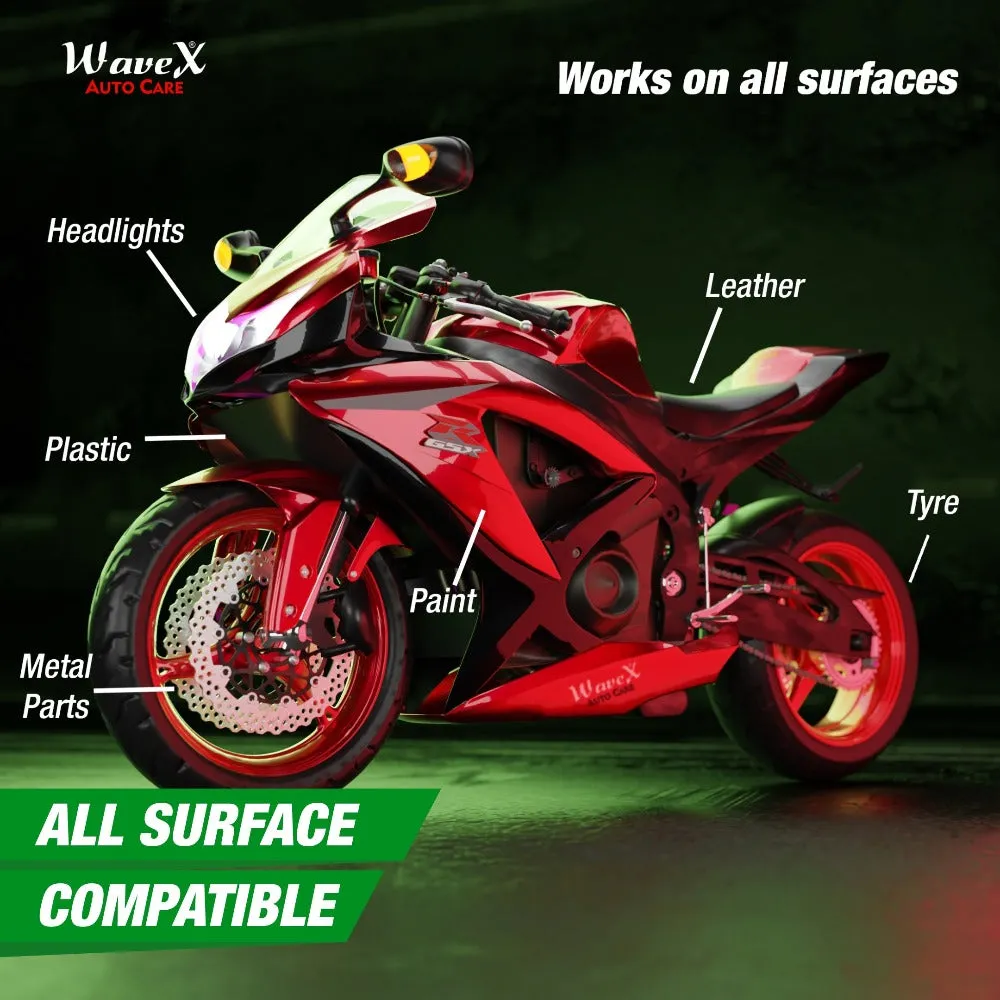 Instant Shine Bike Polish 350ml (Pack of 2) with Microfiber Cloth | All in One Bike Polish for Restoring Showroom Look of Bikes & Scooters