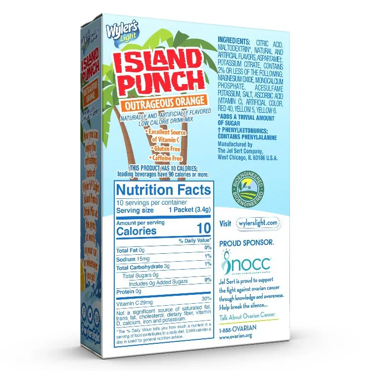 Island Punch Outrageous Orange Zero-Sugar Singles To Go Drink Mix