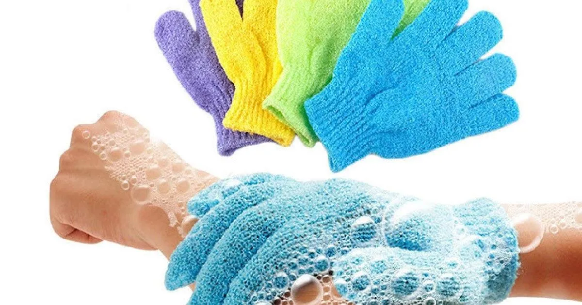 K Kudos Body Gloves Bath Scrub Wash Mitts Skin Massage Sponge Towel Deep Cleansing Dead Skin Brush Scrub Luxury Spa Loofah 1pcs