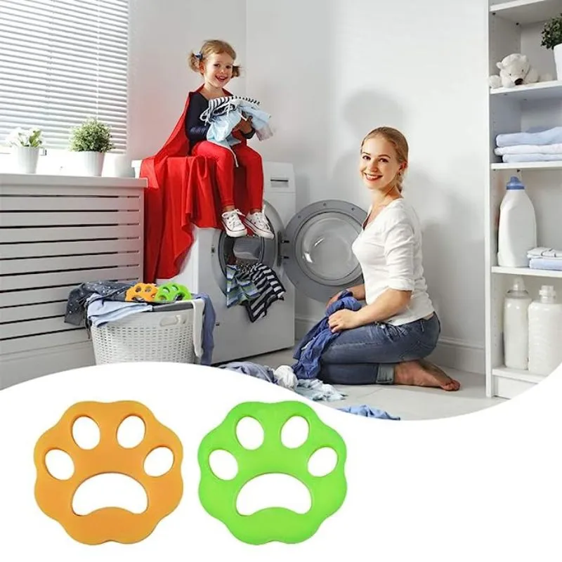 Pet Hair Remover for Laundry , Non-Toxic Reusable with Remove Hair from Dogs and Cats on Clothes in The Washing Machine -2 Pcs