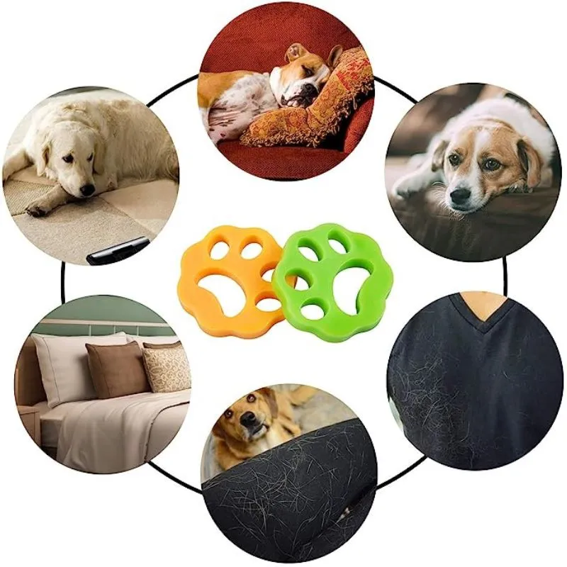 Pet Hair Remover for Laundry , Non-Toxic Reusable with Remove Hair from Dogs and Cats on Clothes in The Washing Machine -2 Pcs