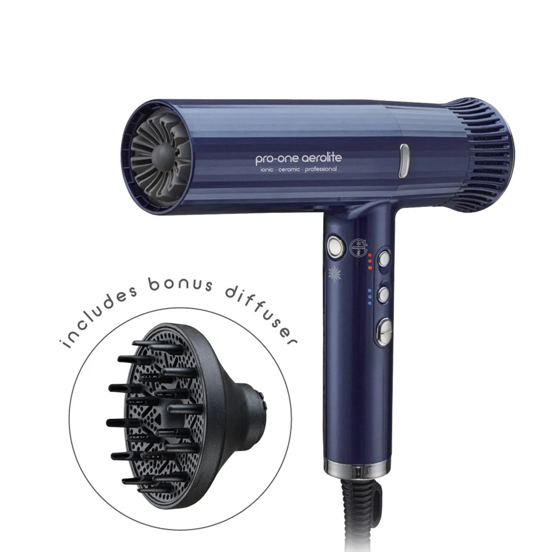 Pro-One Aerolite Hair Dryer Blue Sapphire