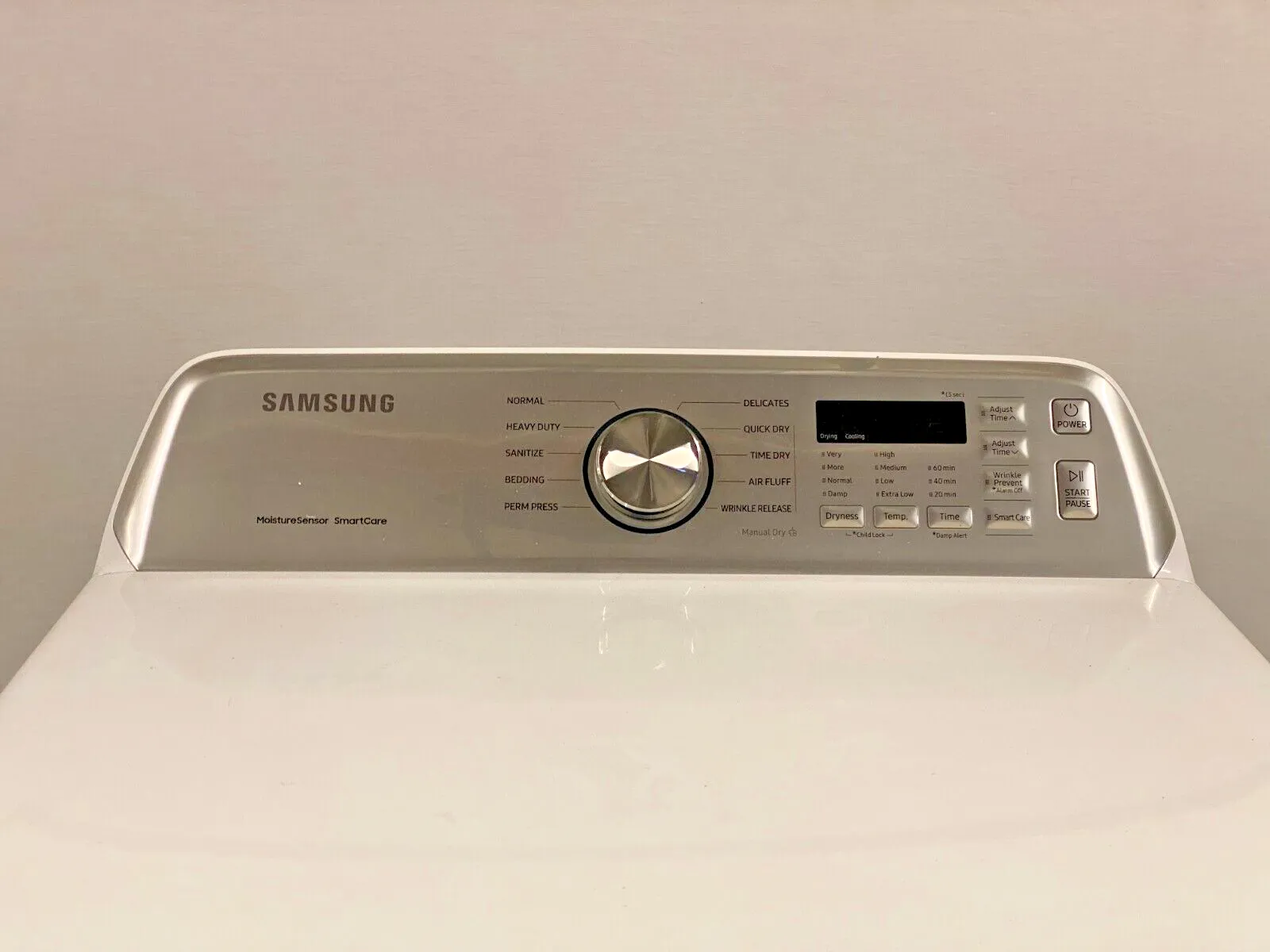 Samsung DVG45T3400W 27 Inch Gas Dryer with 7.4 cu. ft. Capacity, 10 Drying Cycles, Sensor Dry, Smart Care, 7 Drying Options, 4 Temperature Levels, and Wrinkle Prevent: White