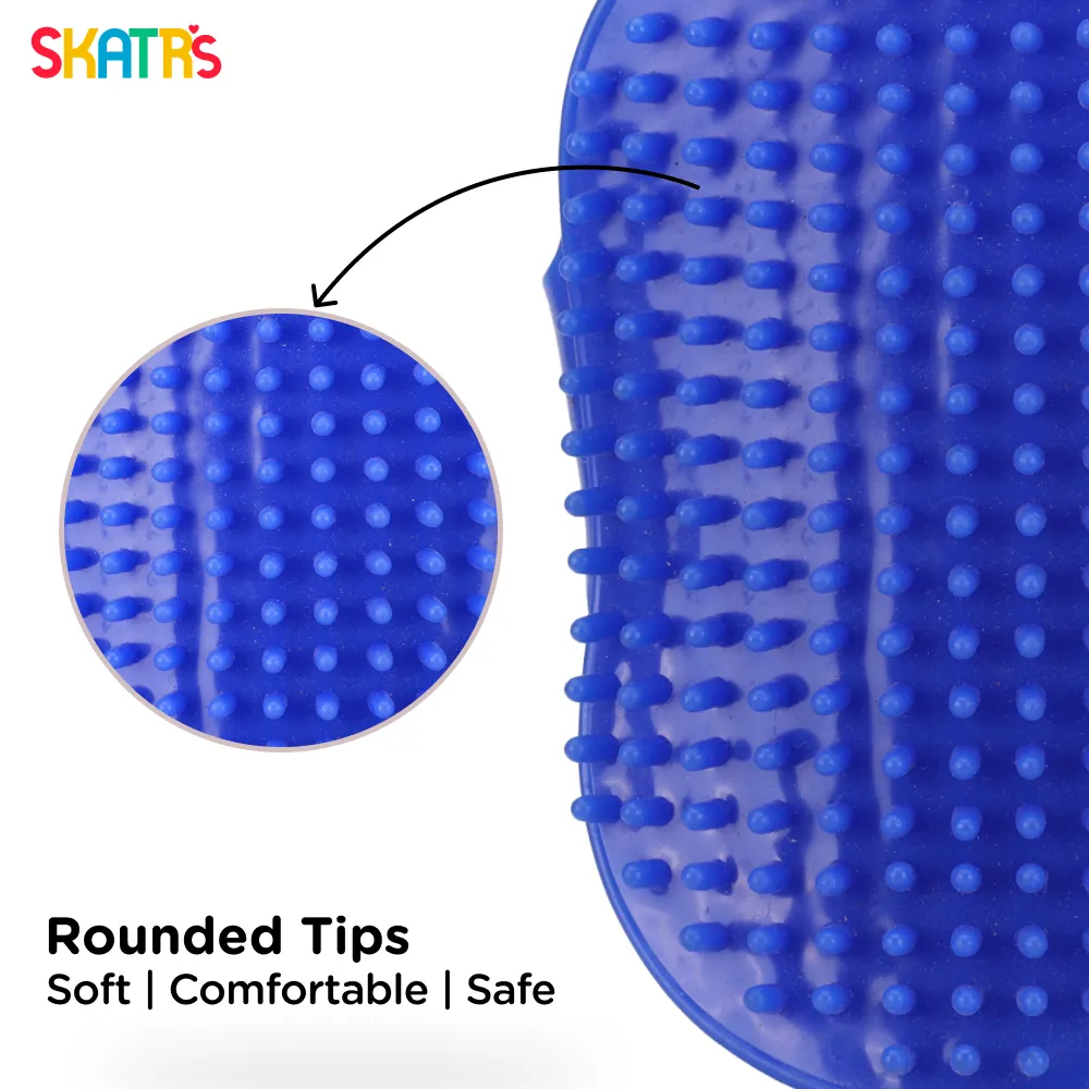 Skatrs Rubber Bristles Massage Hand Brush Comb for Dogs & Cats