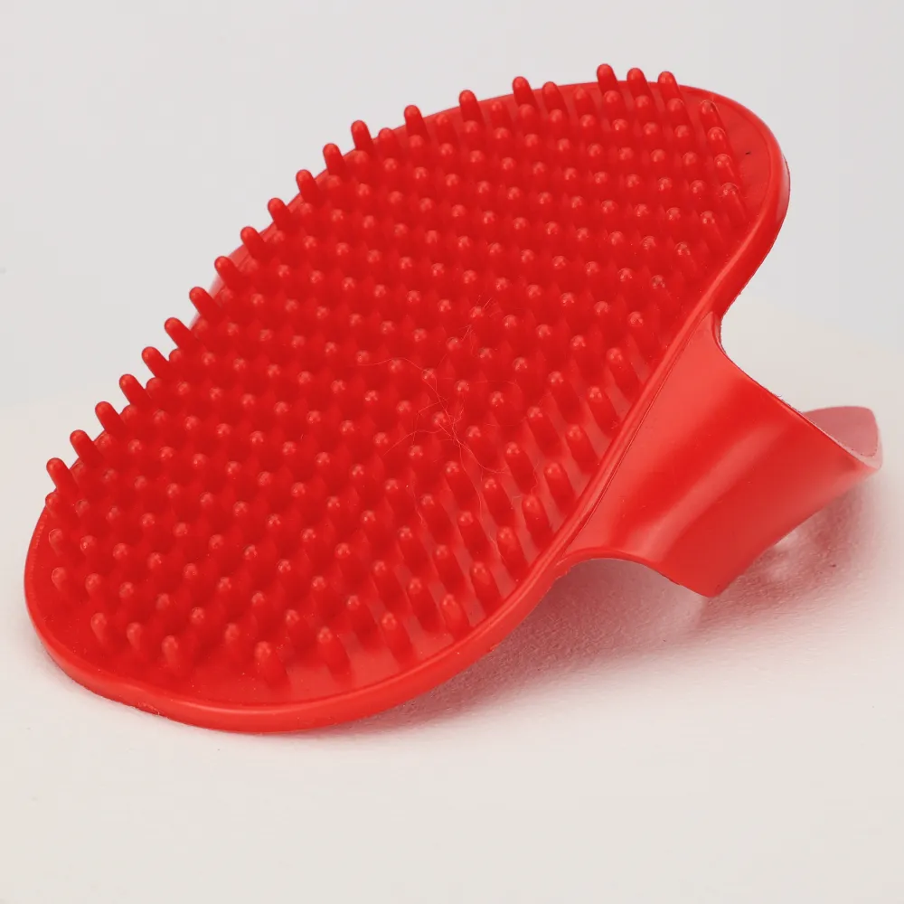Skatrs Rubber Bristles Massage Hand Brush Comb for Dogs & Cats