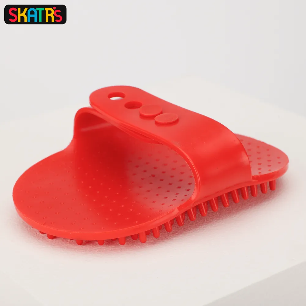 Skatrs Rubber Bristles Massage Hand Brush Comb for Dogs & Cats