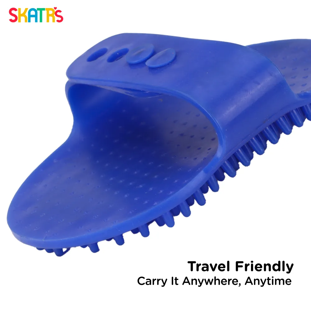 Skatrs Rubber Bristles Massage Hand Brush Comb for Dogs & Cats
